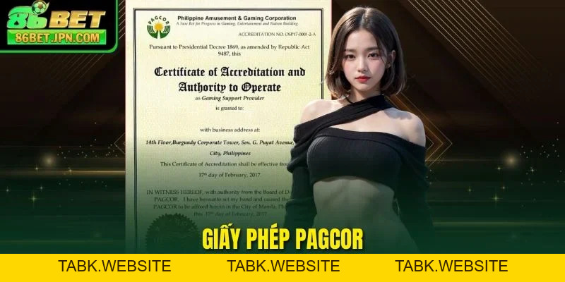 Giấy Phép Pagcor - Bảo Chứng Vàng Cho Top 1 Nhà Cái 86BET